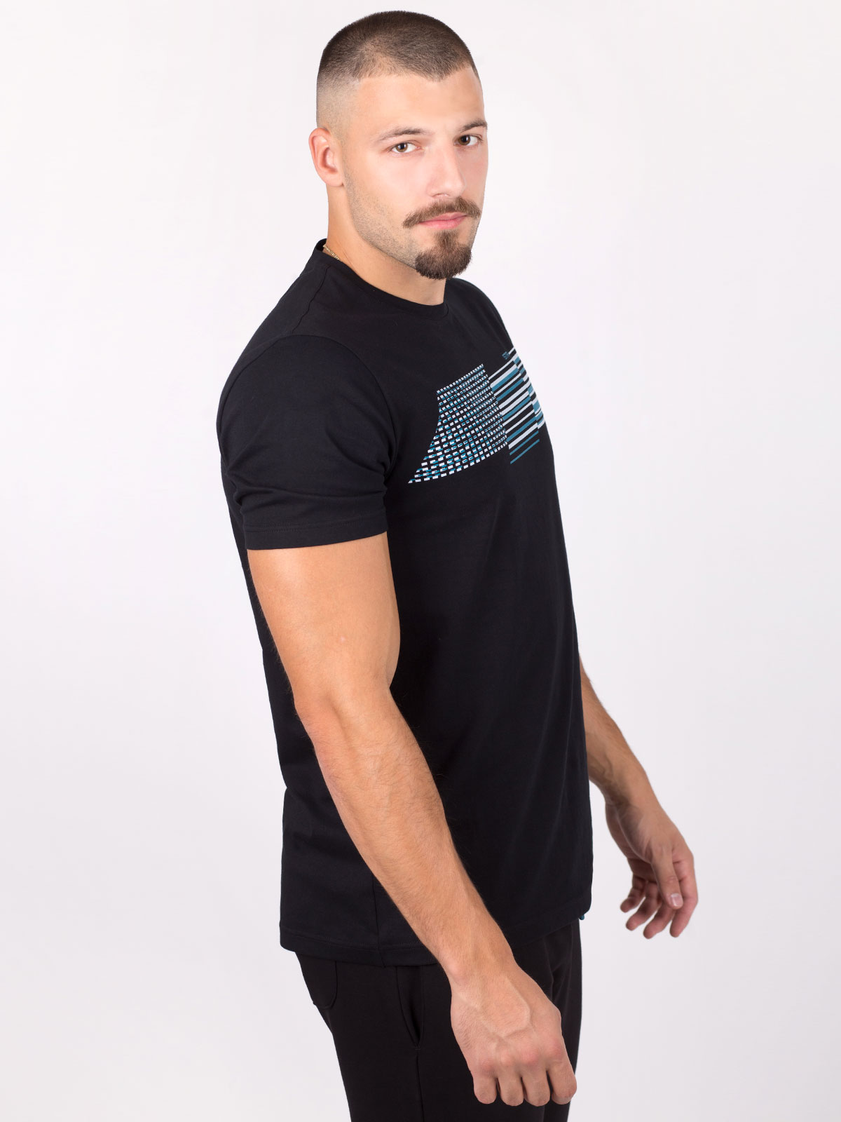 Μπλουζάκι σε μαύρο χρώμα με στάμπα σε λε - 96443 € 23.62 img2