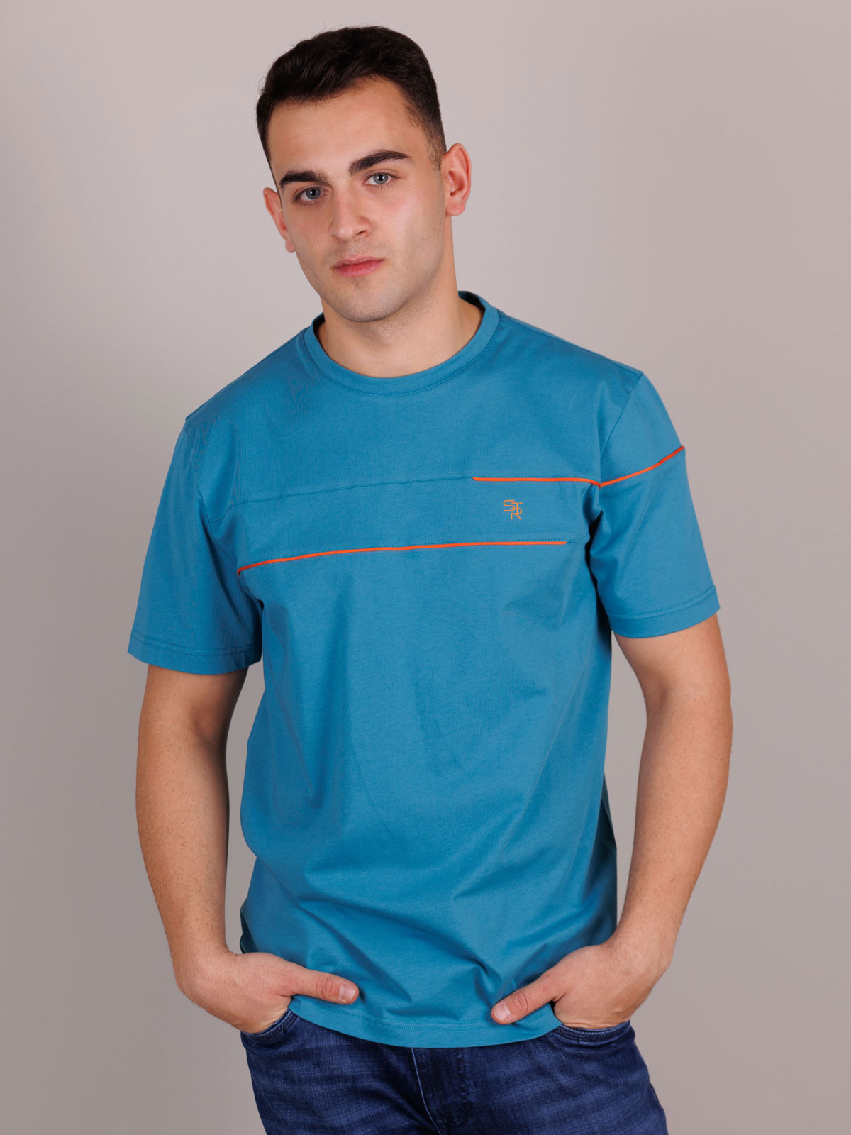 Short sleeve blouse in turquoise - 96455 € 27.00 img4