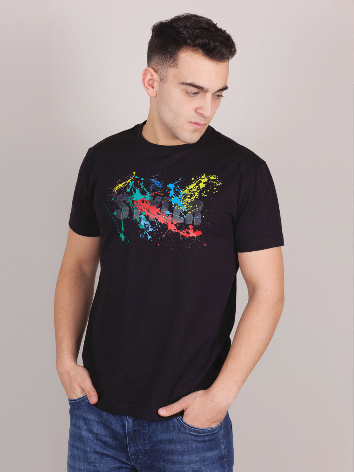 Μπλουζάκι σε μαύρο χρώμα με στάμπα - 96459 € 23.62 img4