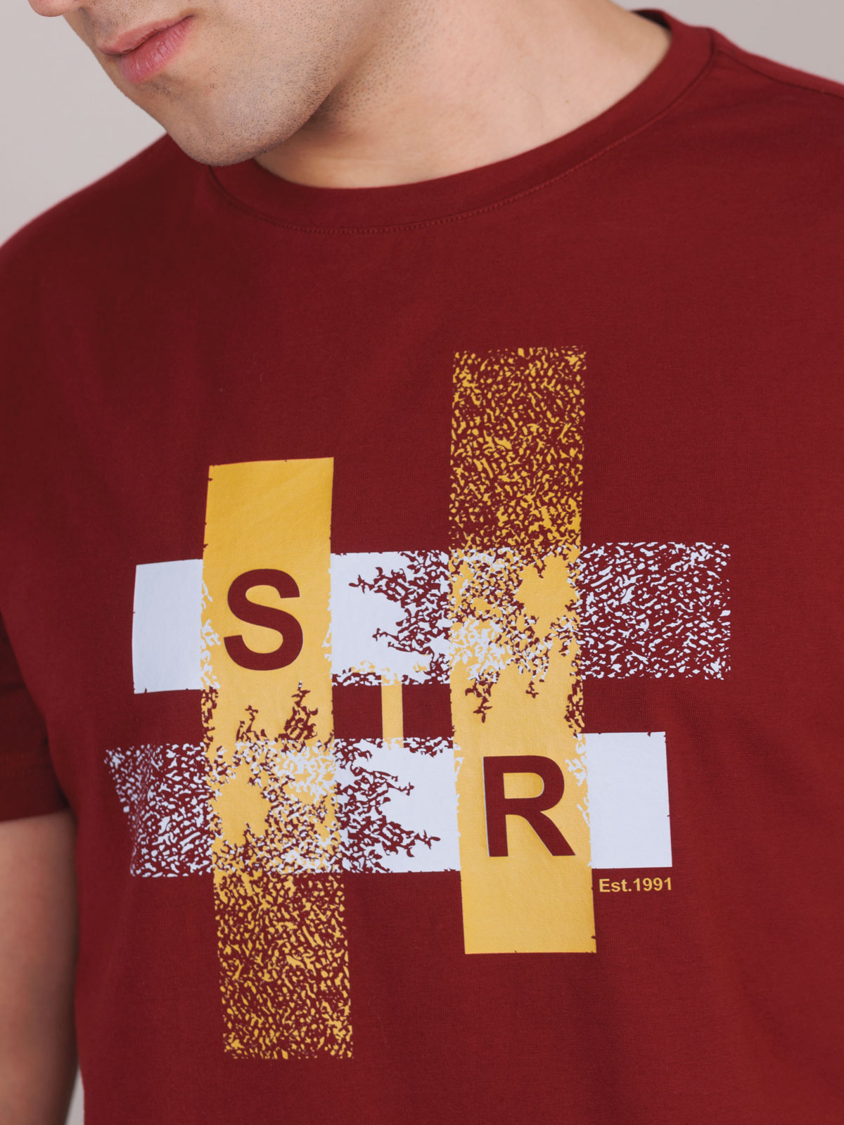 Tshirt in burgundy with a color print - 96460 € 23.62 img3