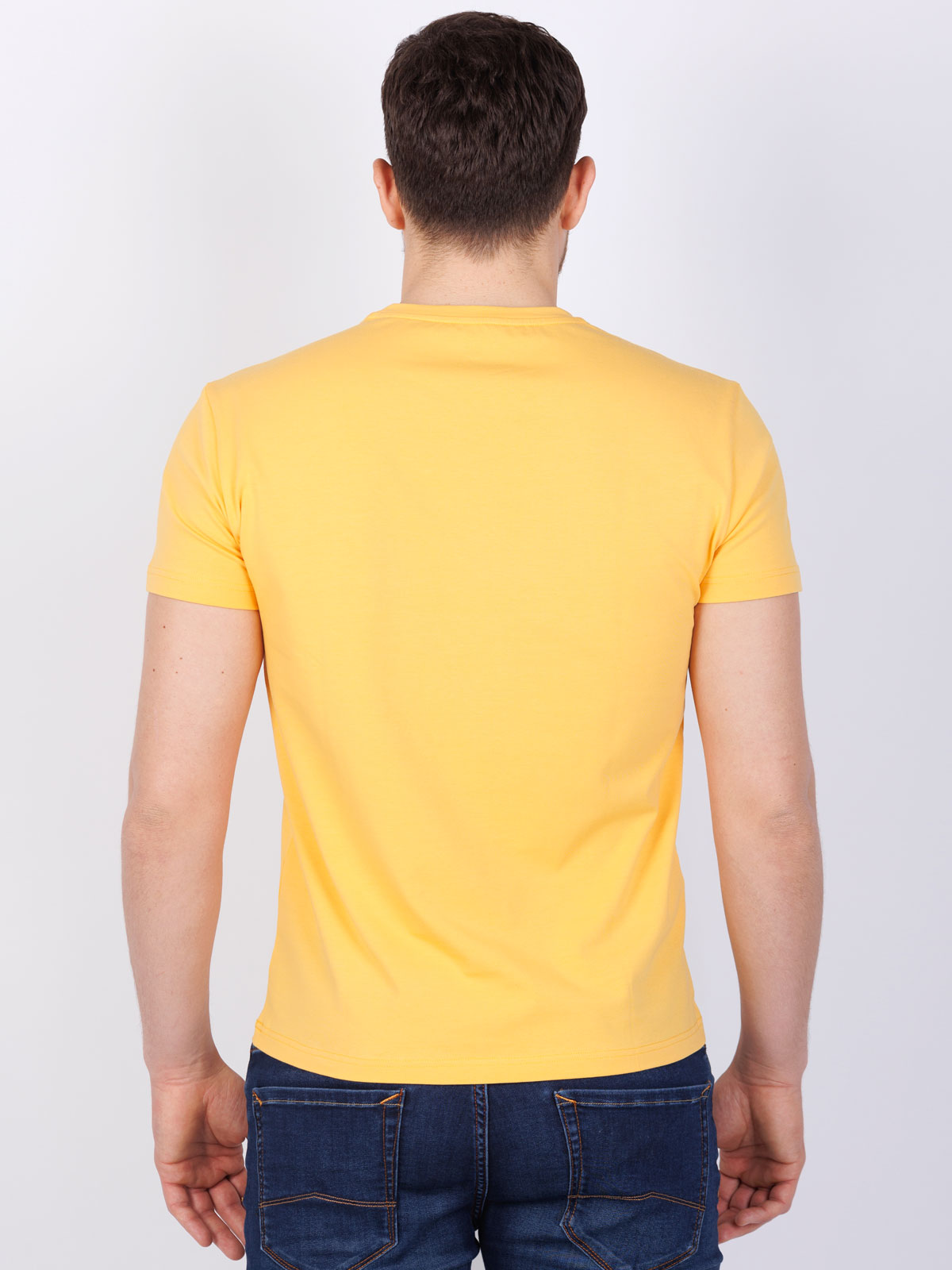 Bluză cu mâneci scurte de culoare galben - 96463 € 19.12 img4