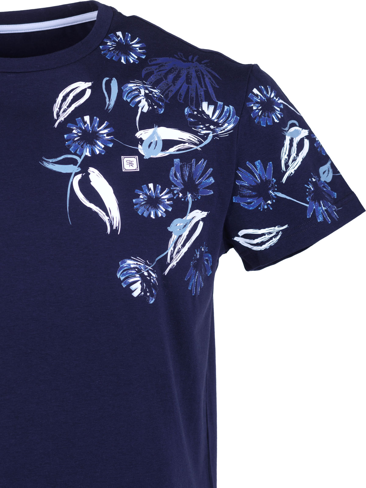 Μπλούζα σε μπλε χρώμα με στάμπα λουλουδι - 96472 € 27.56 img3