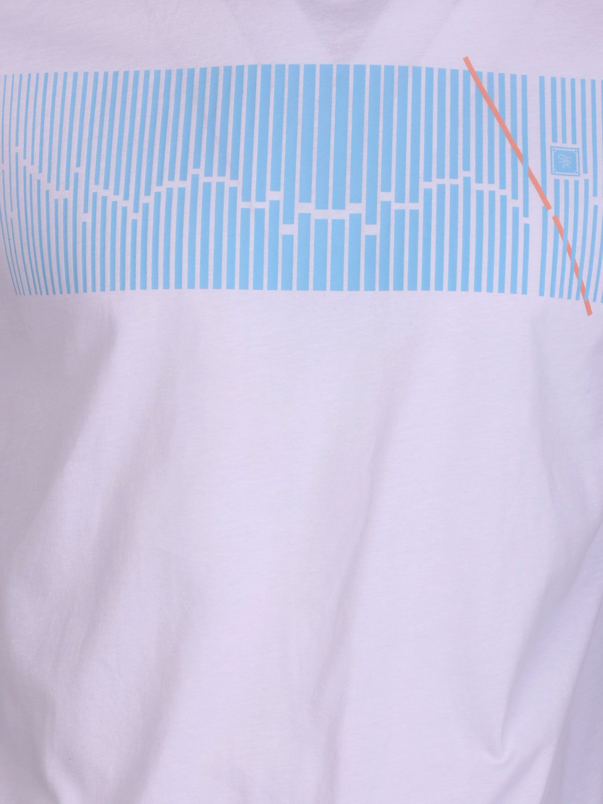 Μπλούζα σε λευκό χρώμα με γαλάζιες ρίγες - 96478 € 27.56 img2