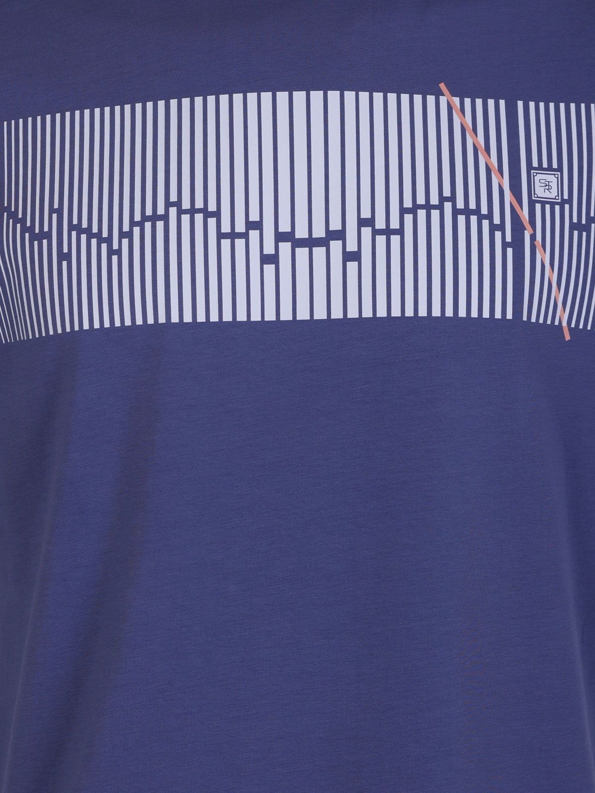 Κοντομάνικη μπλούζα σε μπλε χρώμα με ρίγ - 96481 € 27.56 img2