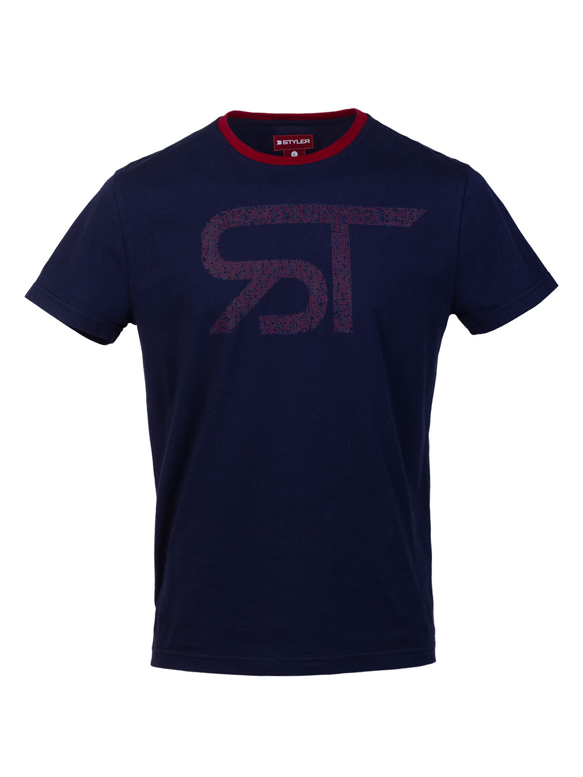Tricou albastru închis cu imprimeu - 96482 € 32.62 img1