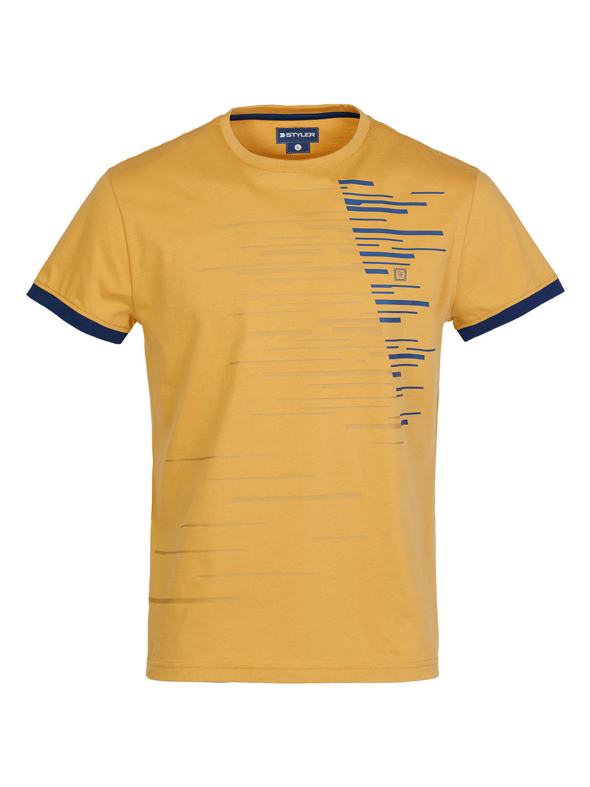Tricou galben cu imprimeu izbitor - 96488 € 32.62 img1