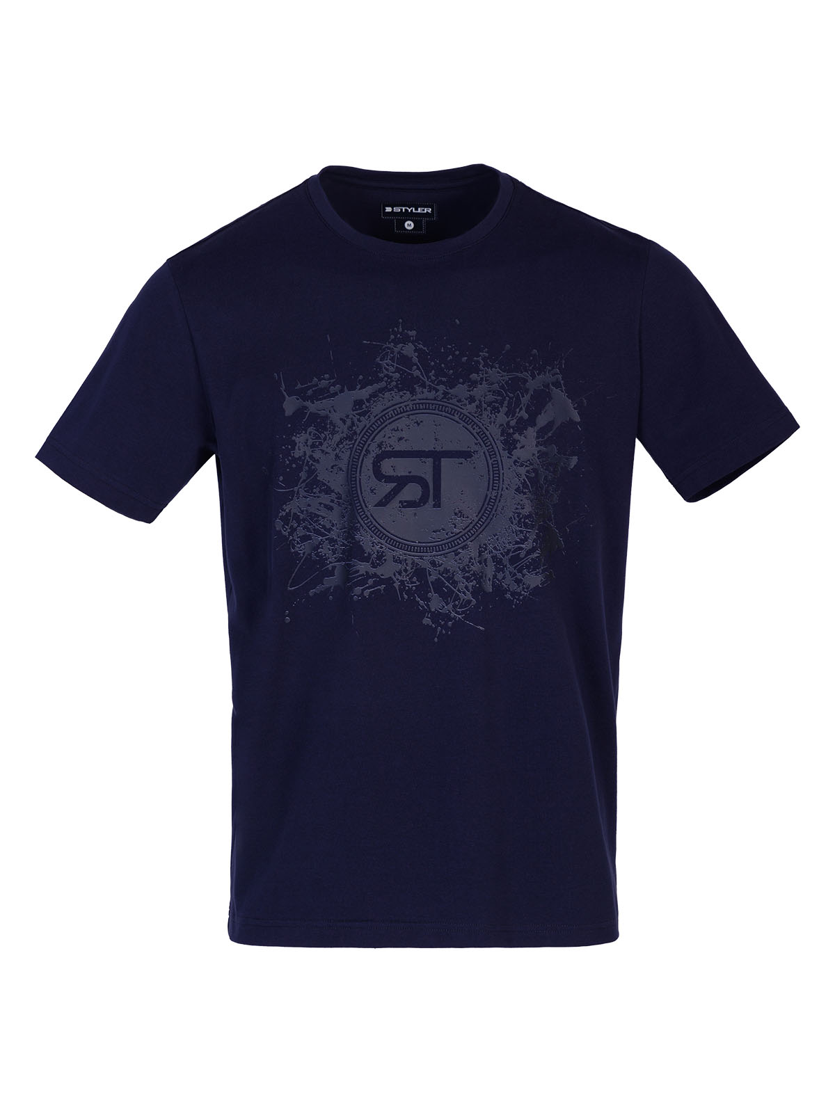 Mens tshirt in dark blue with print - 96504 € 32.62 img1