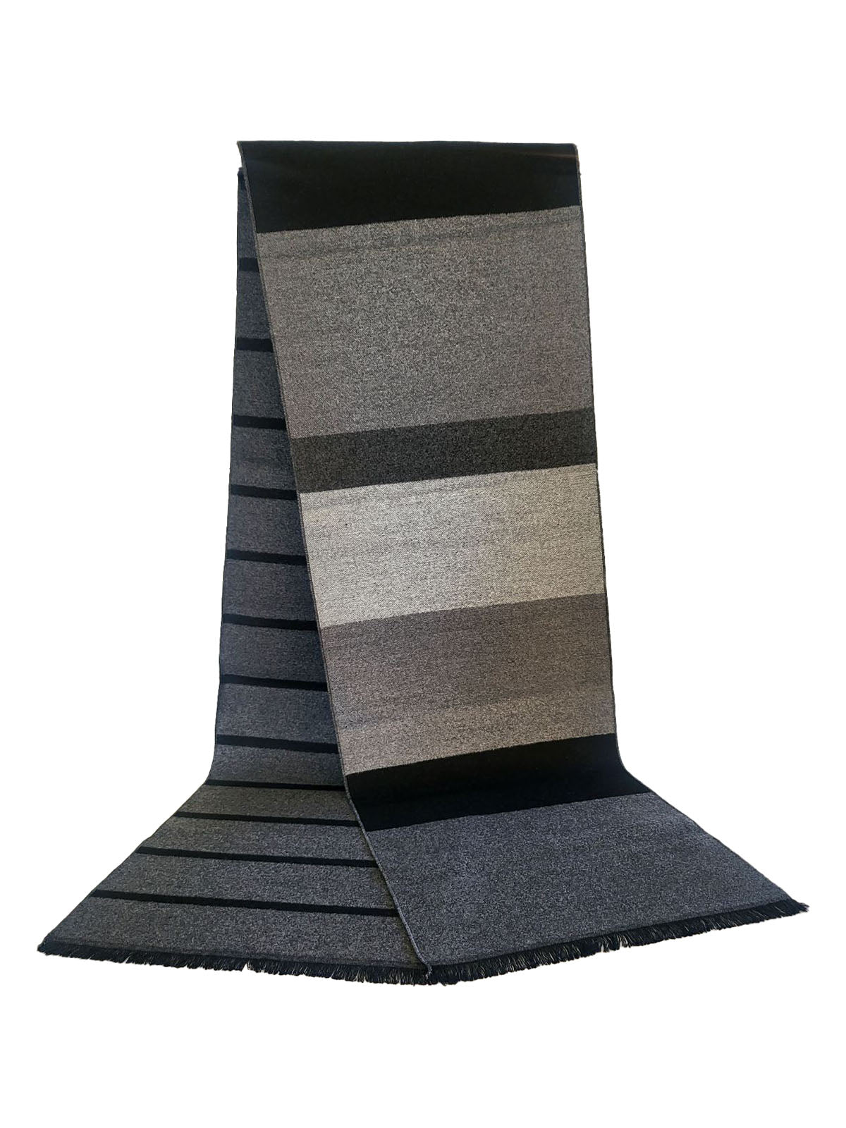 Шал класик в сиво и черно ЛУКС