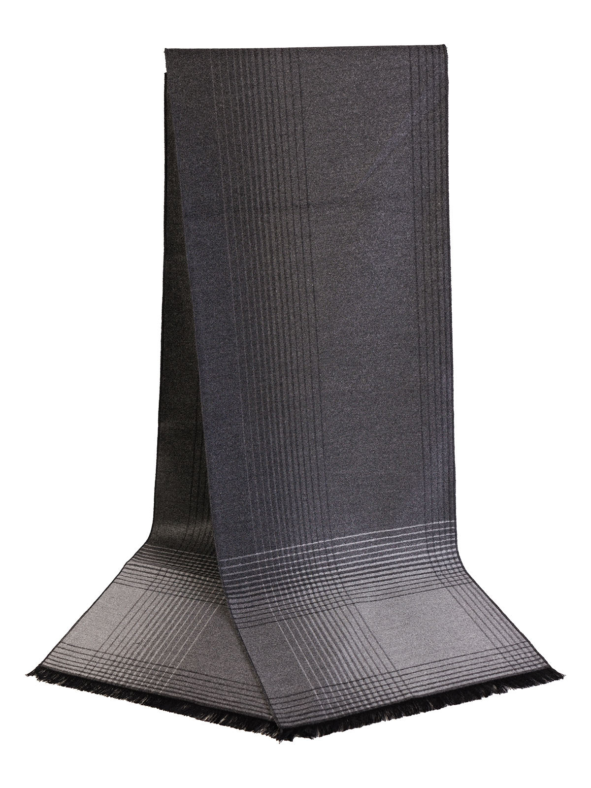 Мъжки шал в сиво ЛУКС