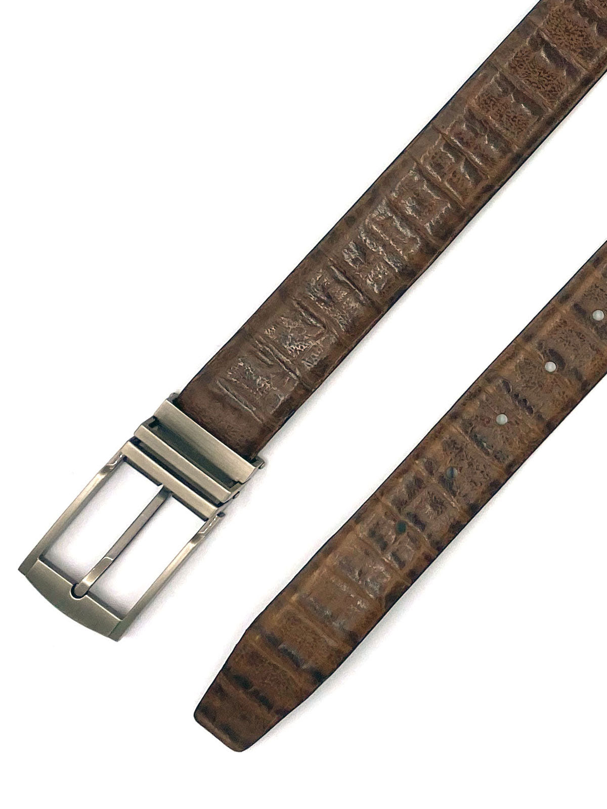 Кожен мъжки колан в кафяво