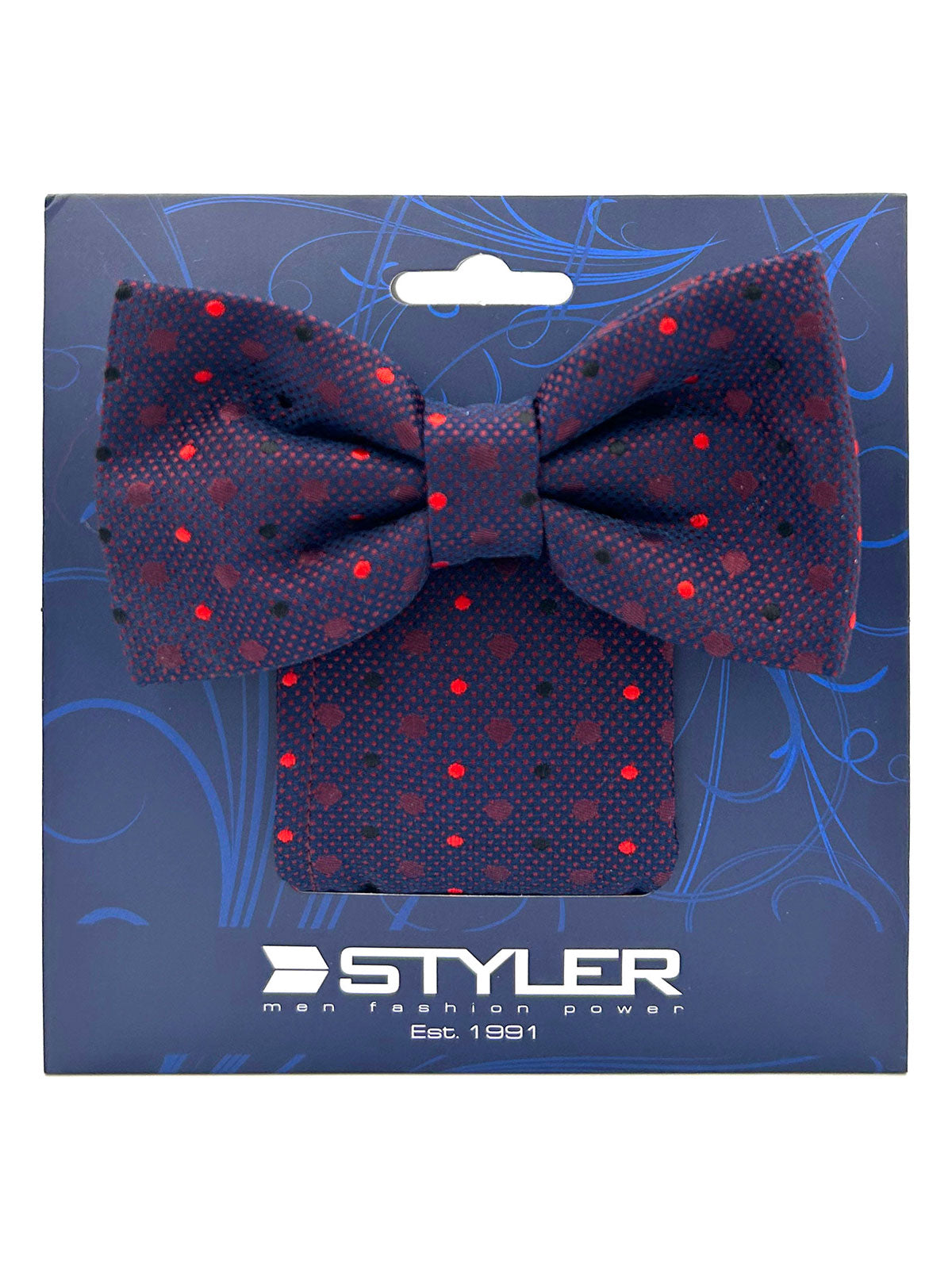 Кърпичка и папийонка в бордо