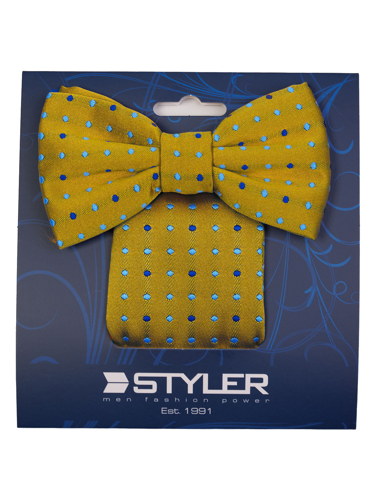 Кърпичка и папийонка в горчица