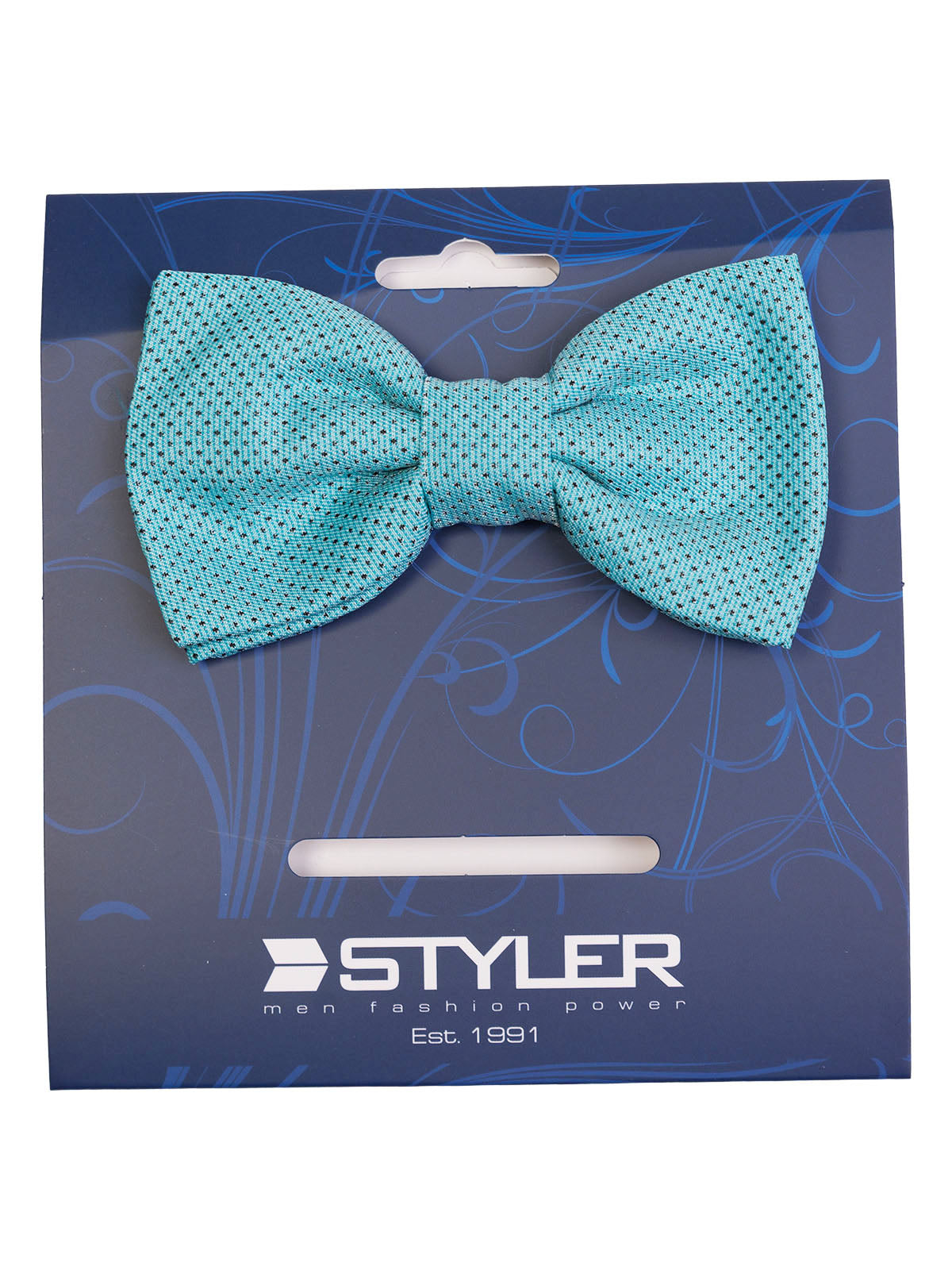 Елегантна папийонка в светло синьо