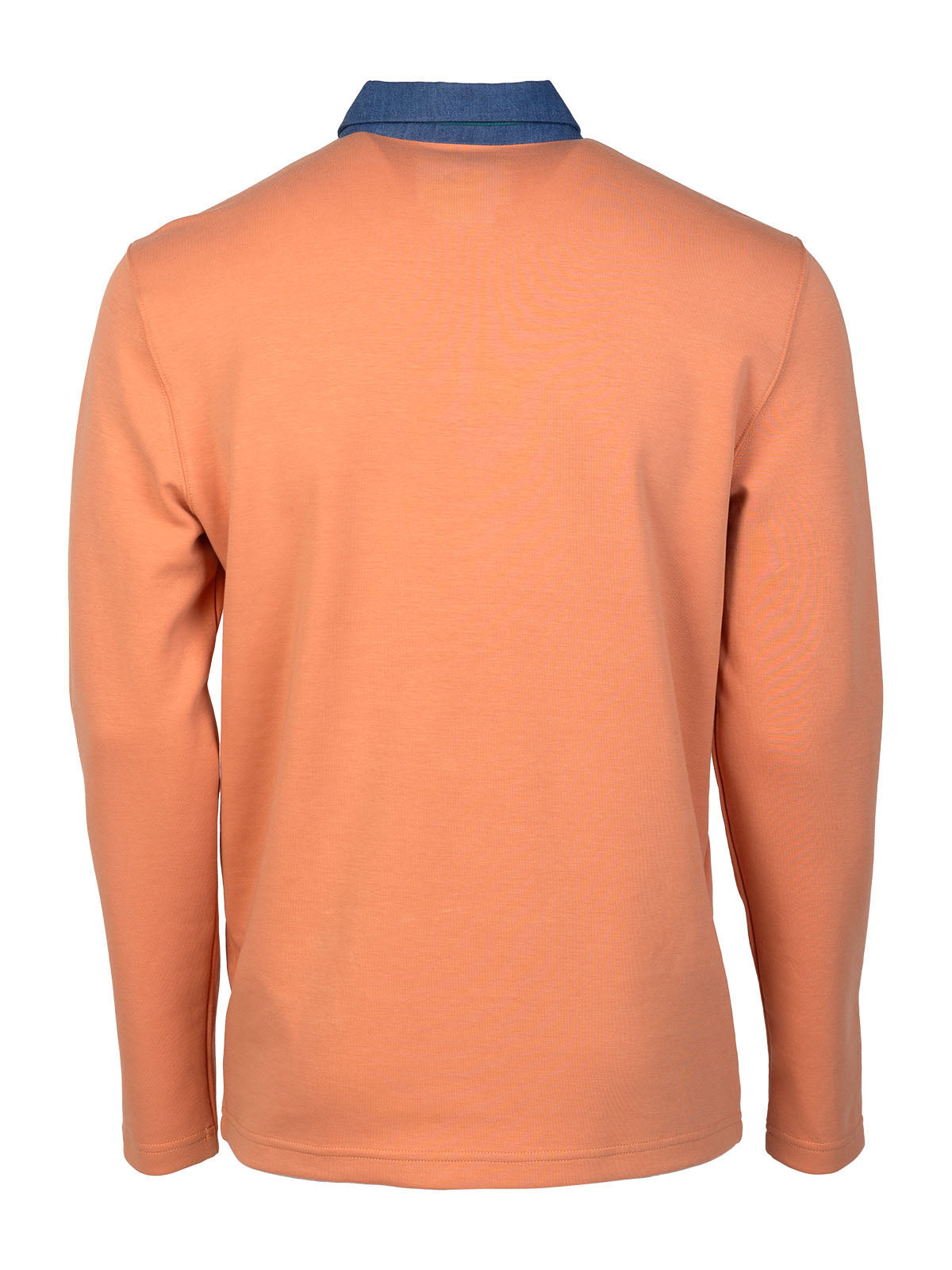 Блуза в прасковен цвят с дънкова яка