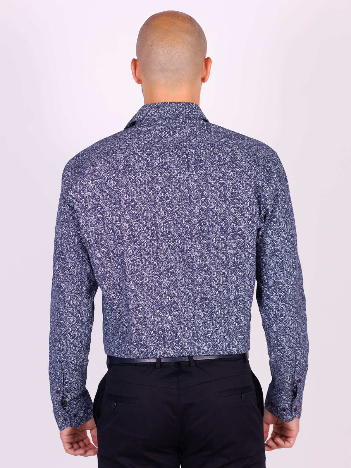 Navy Patterned Shirt