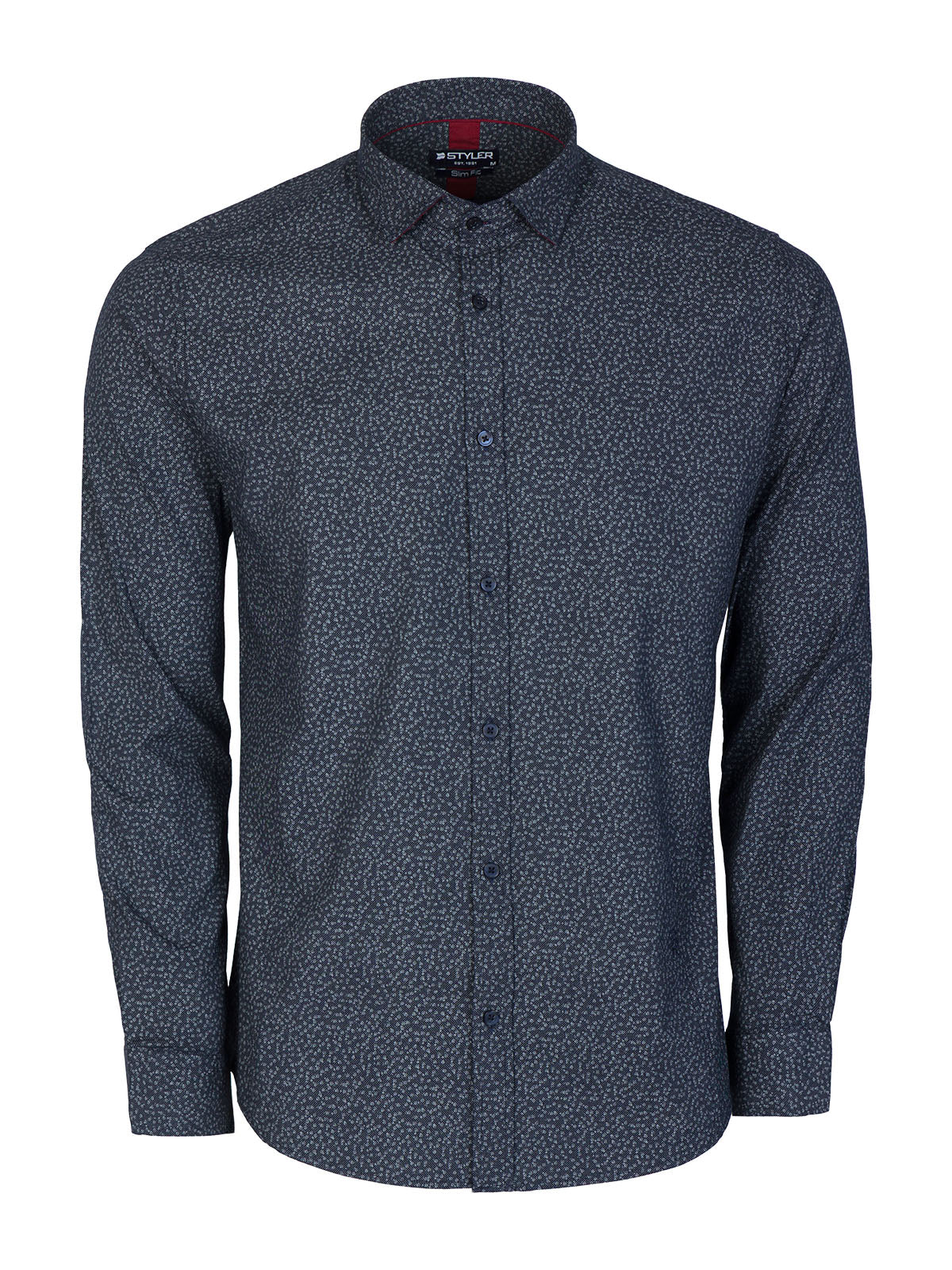 Мъжка риза със сиви фигури