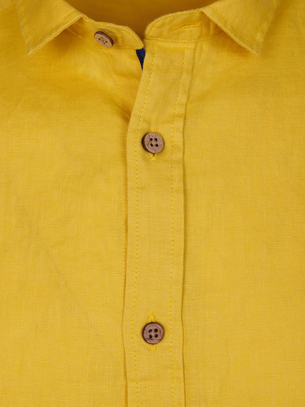 Мъжка жълта риза от лен