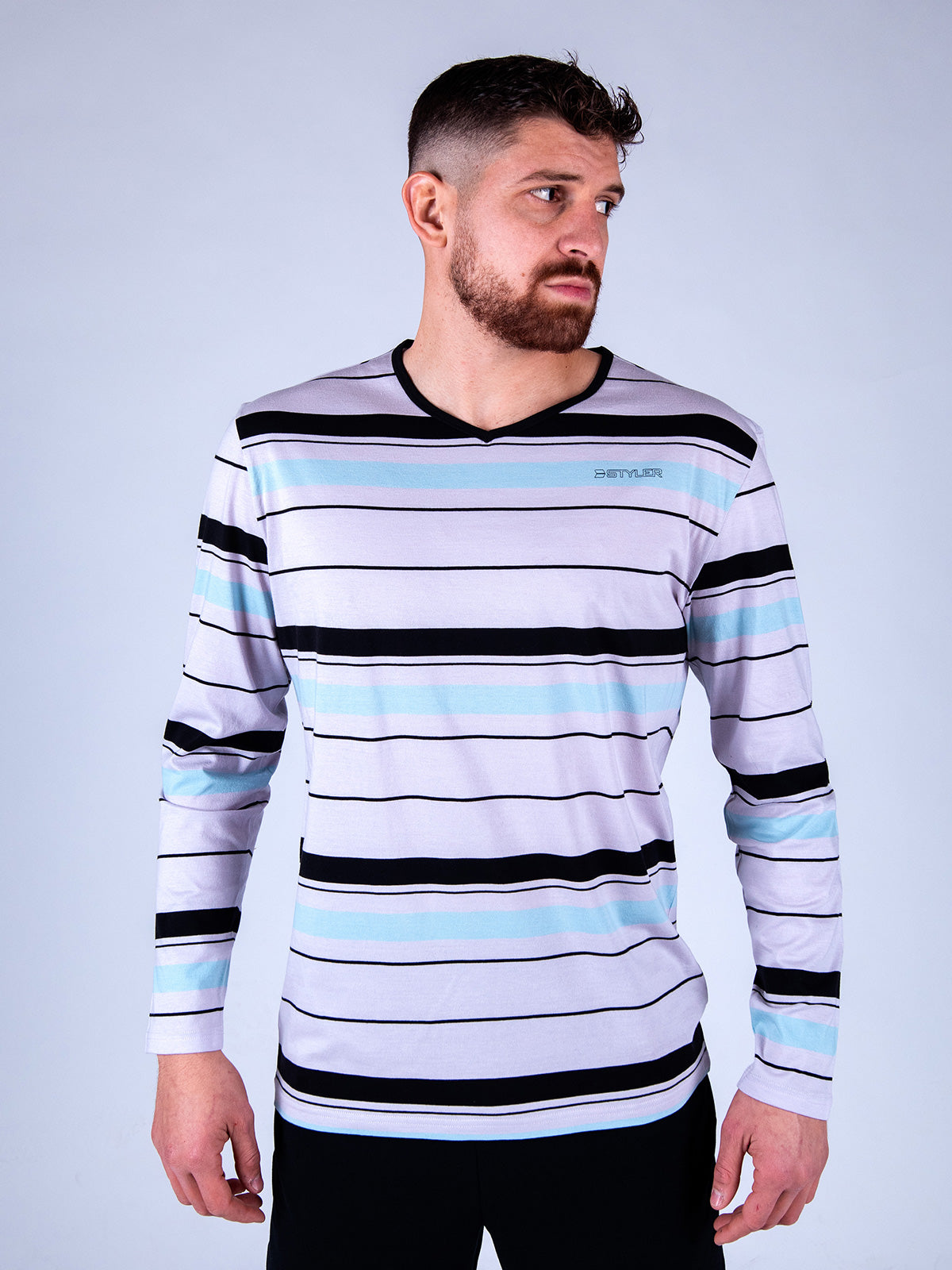 Mъжка пижама от мерсеризиран памук