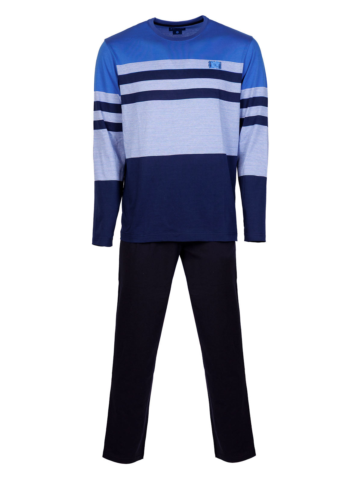 Мъжка пижама от две части на райе