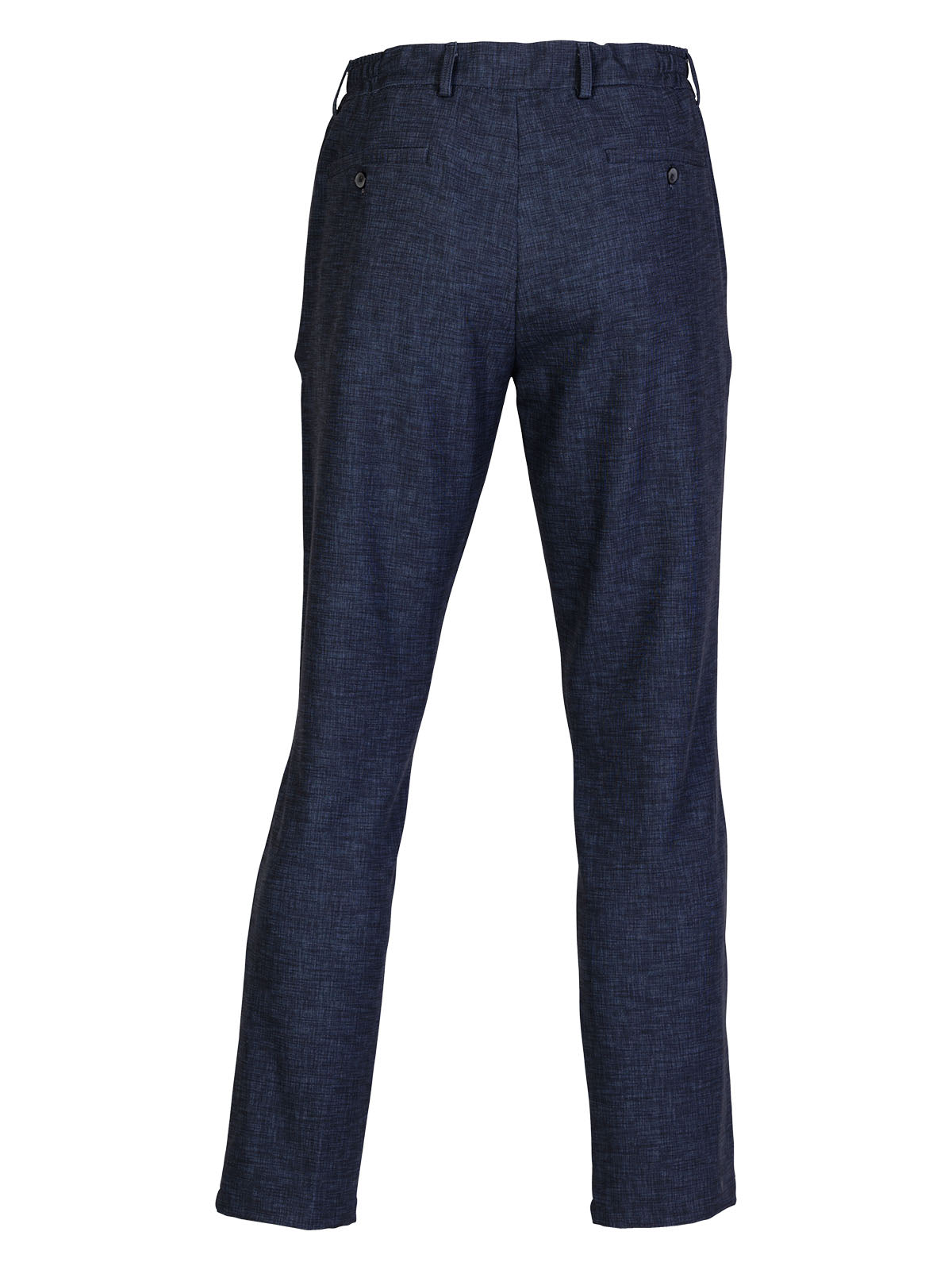 Панталон на тъмно синьо каре меланж