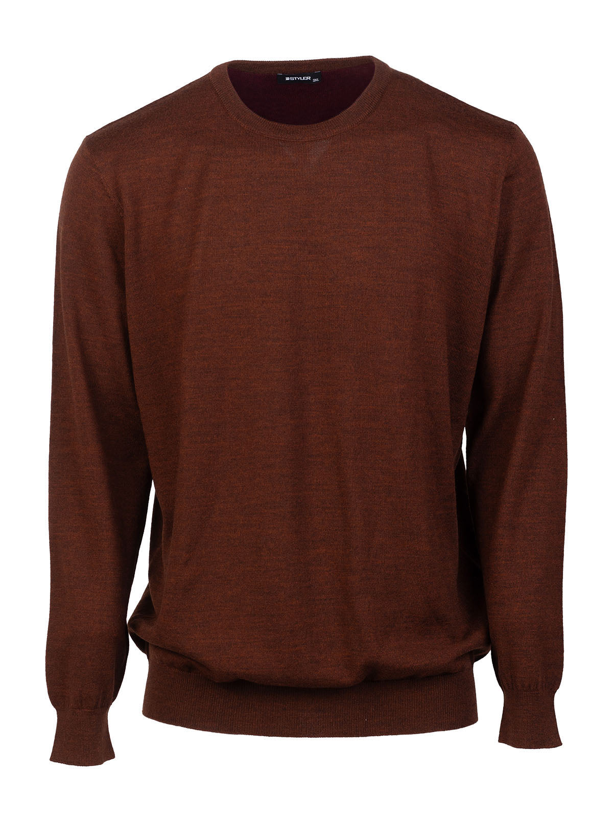 Мъжки пуловер в цвят керемида