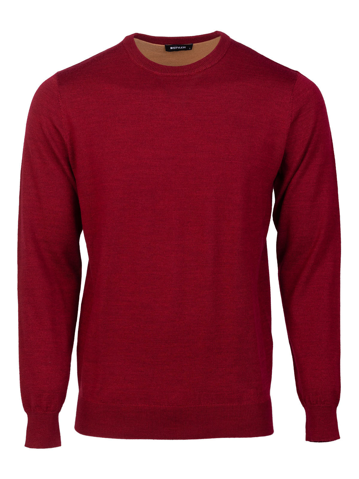 Мерино пуловер в бордо