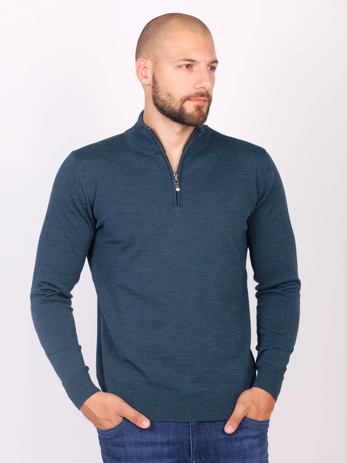 Мъжко полуполо в зелено