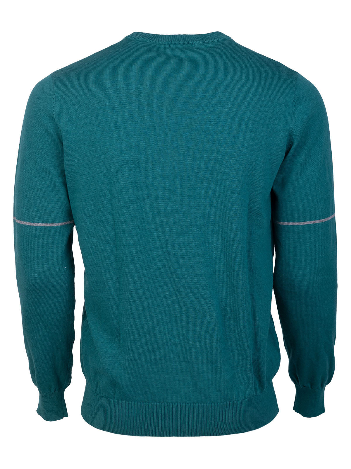 Блуза в тюркоаз със сиви линии