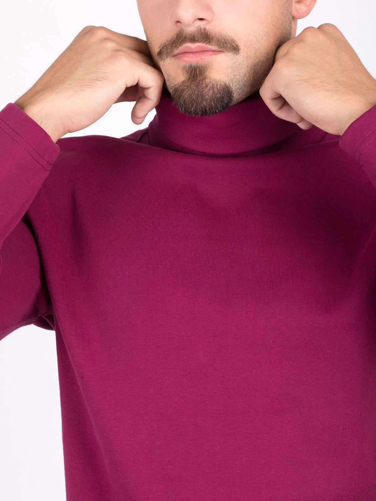 Поло блуза в тъмно лилаво