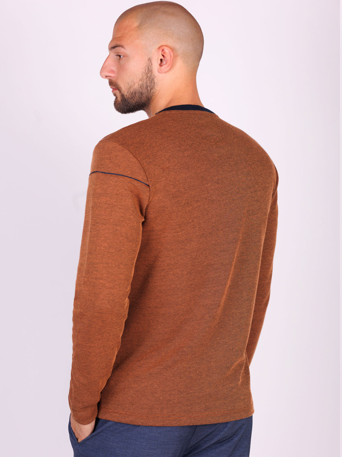 Блуза брик с дълъг ръкав