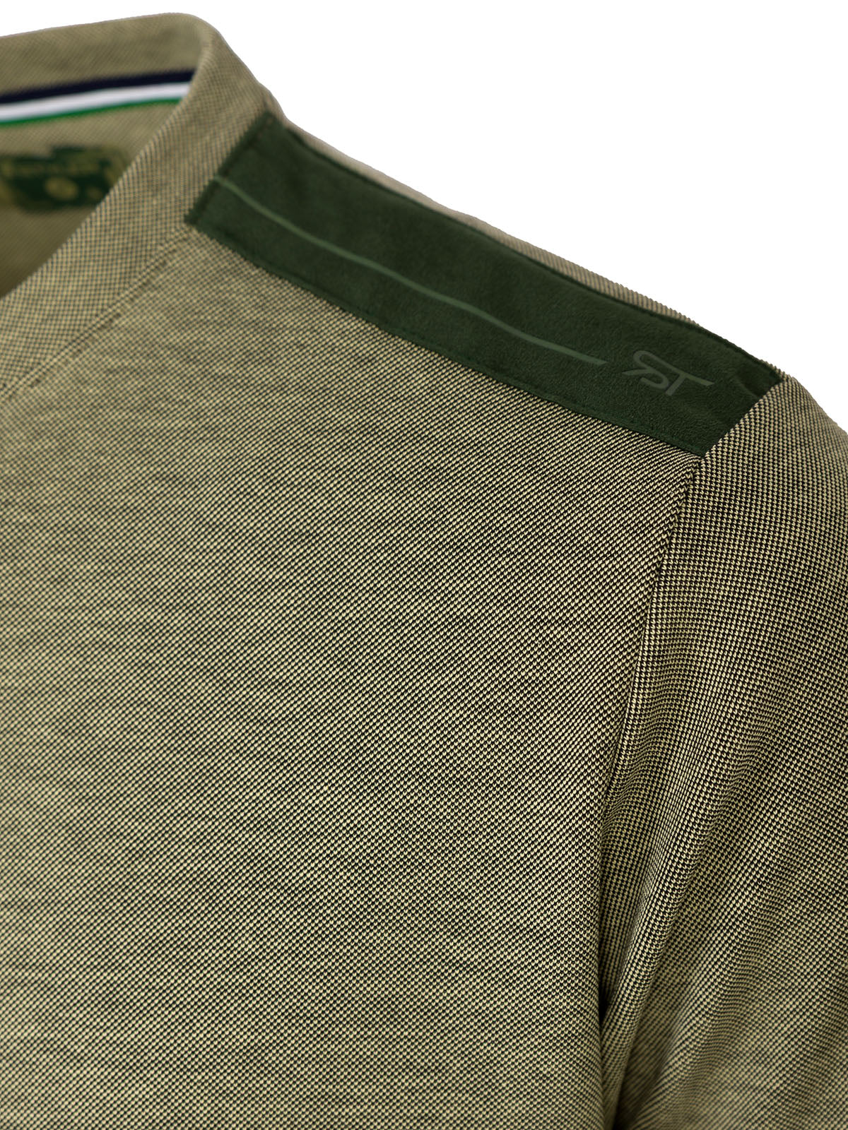 Блуза в  жълт меланж с платки