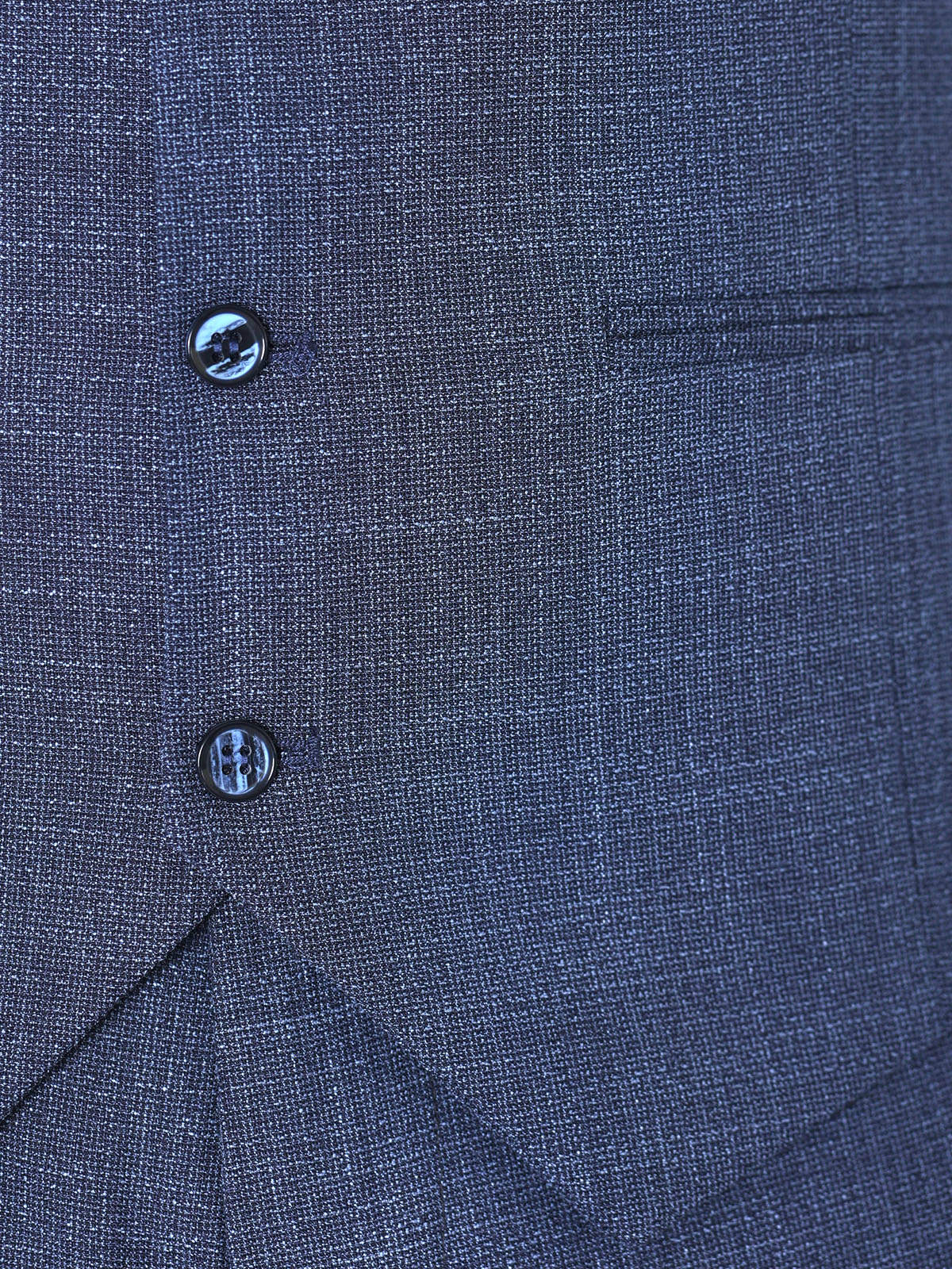 Мъжки елек в син меланж