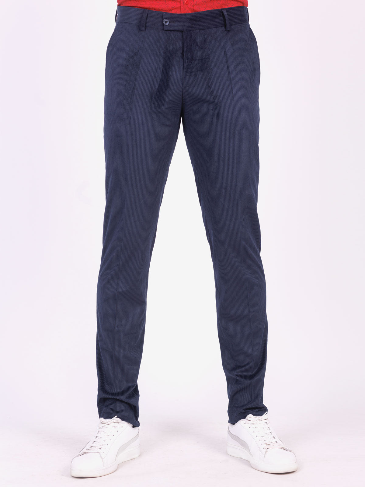 Панталон тъмно синьо райе