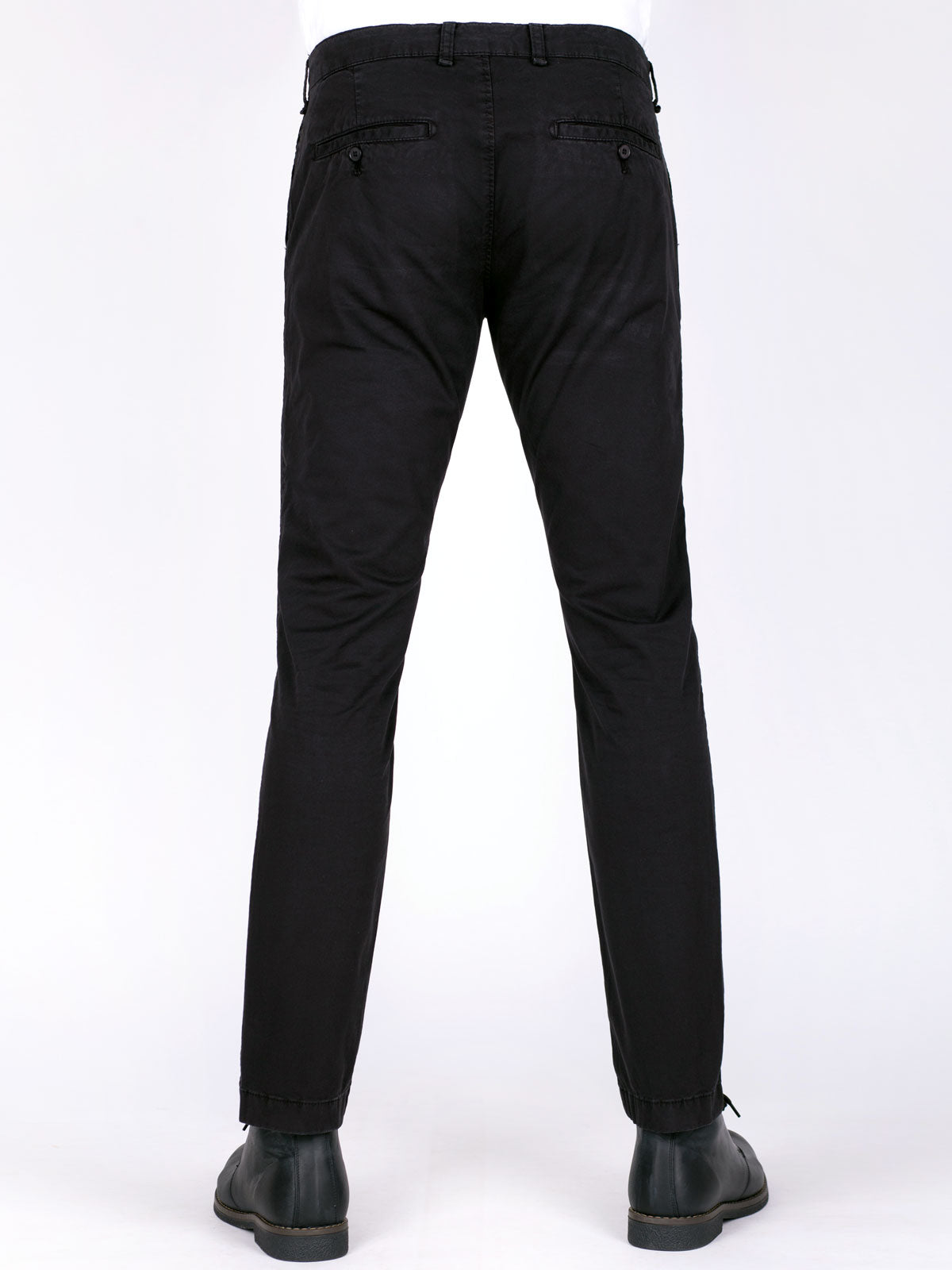Men's Black Slim-Fit Trousers