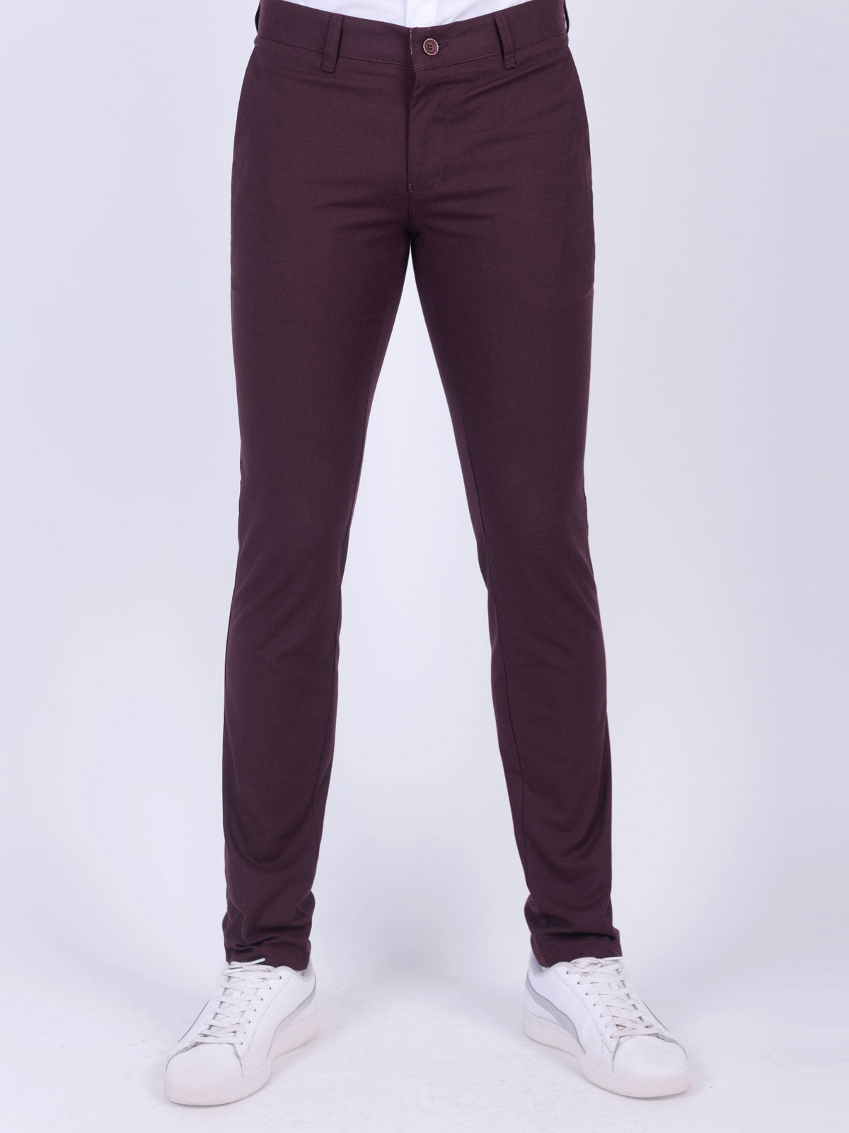 Панталон в цвят бордо