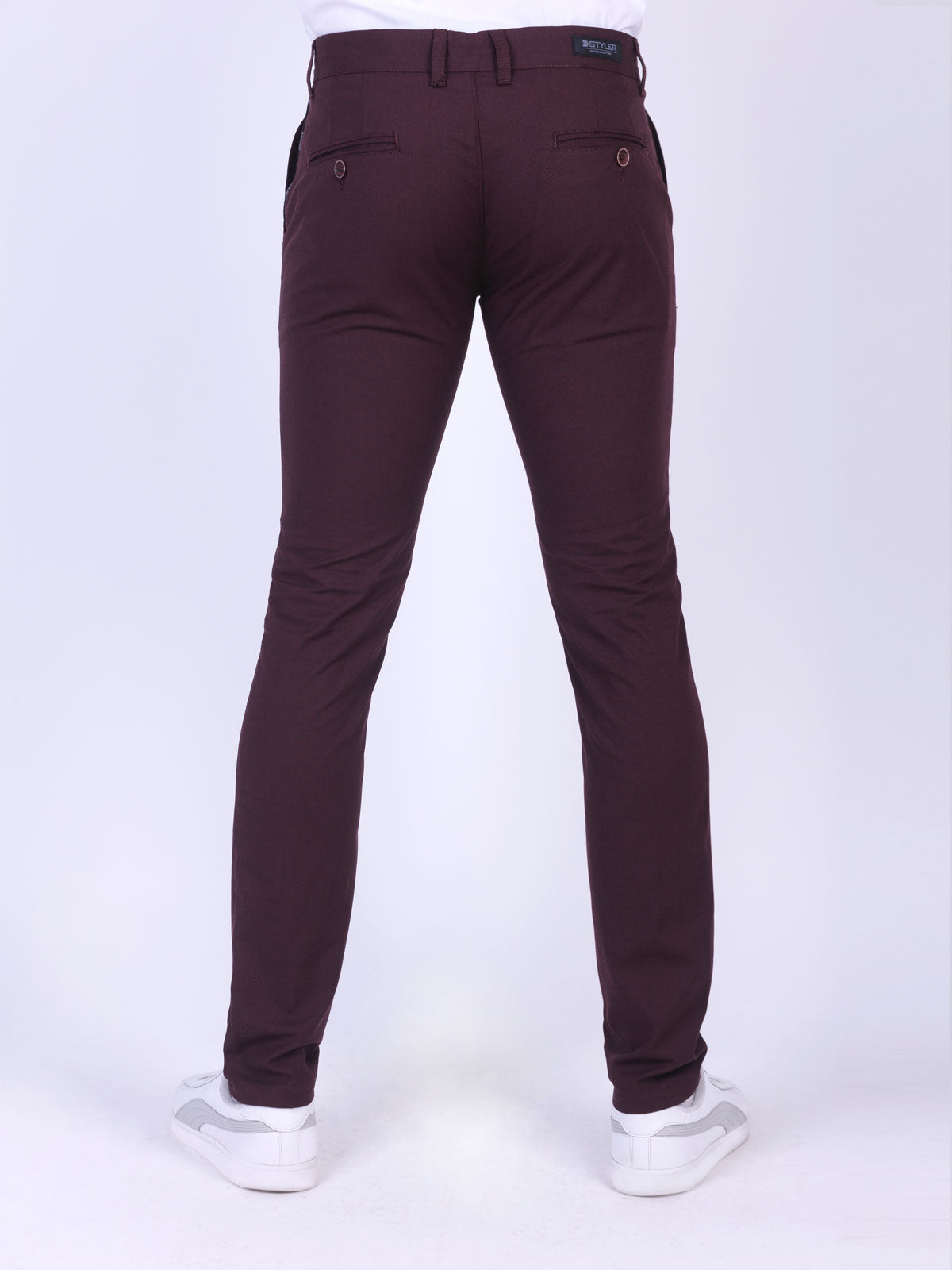 Панталон в цвят бордо