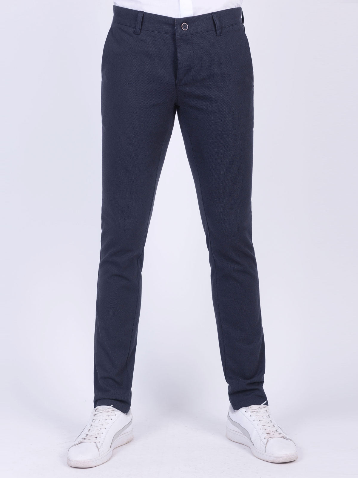 Панталон в цвят сив меланж