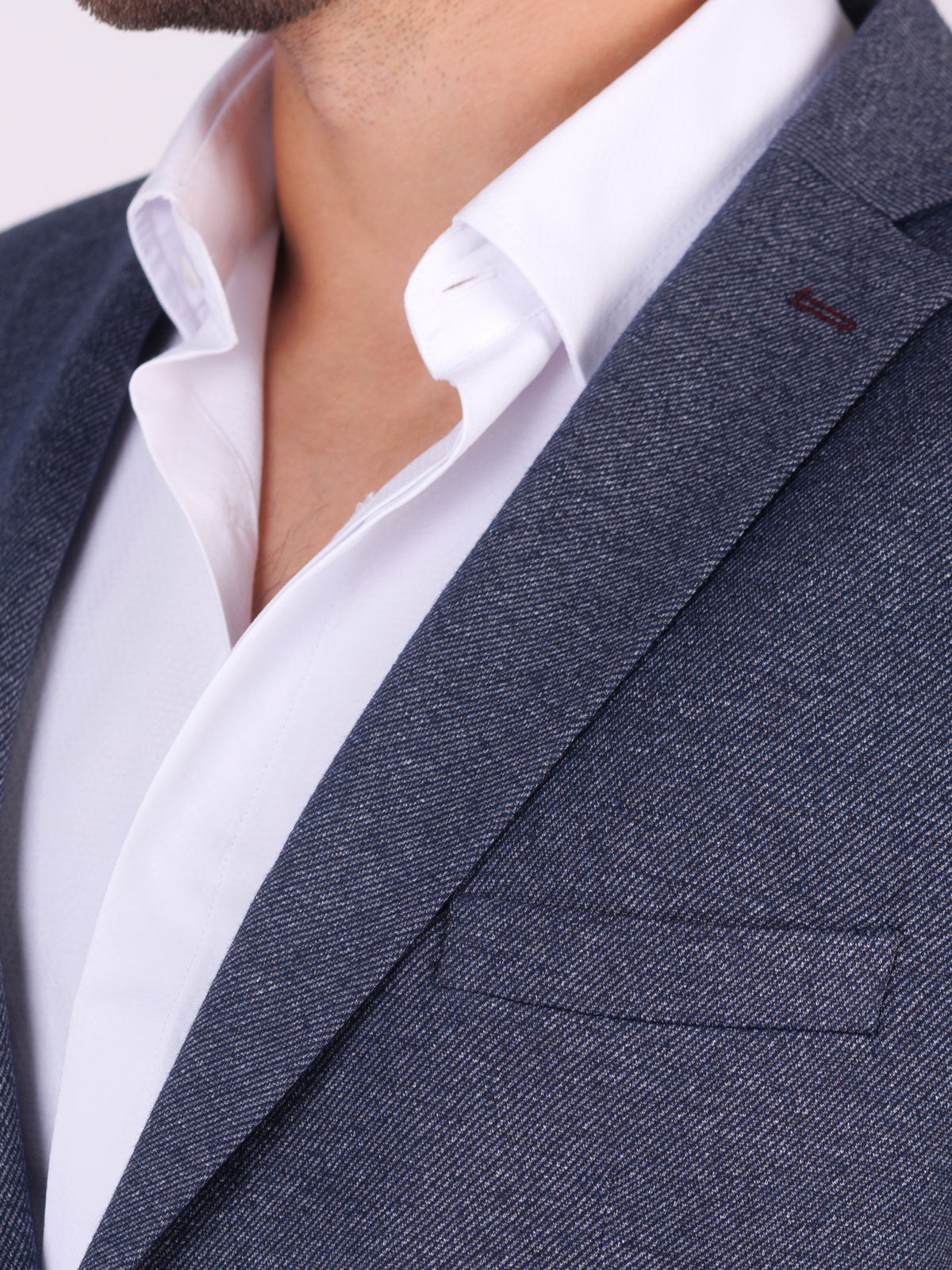 Мъжко сако в черно син меланж