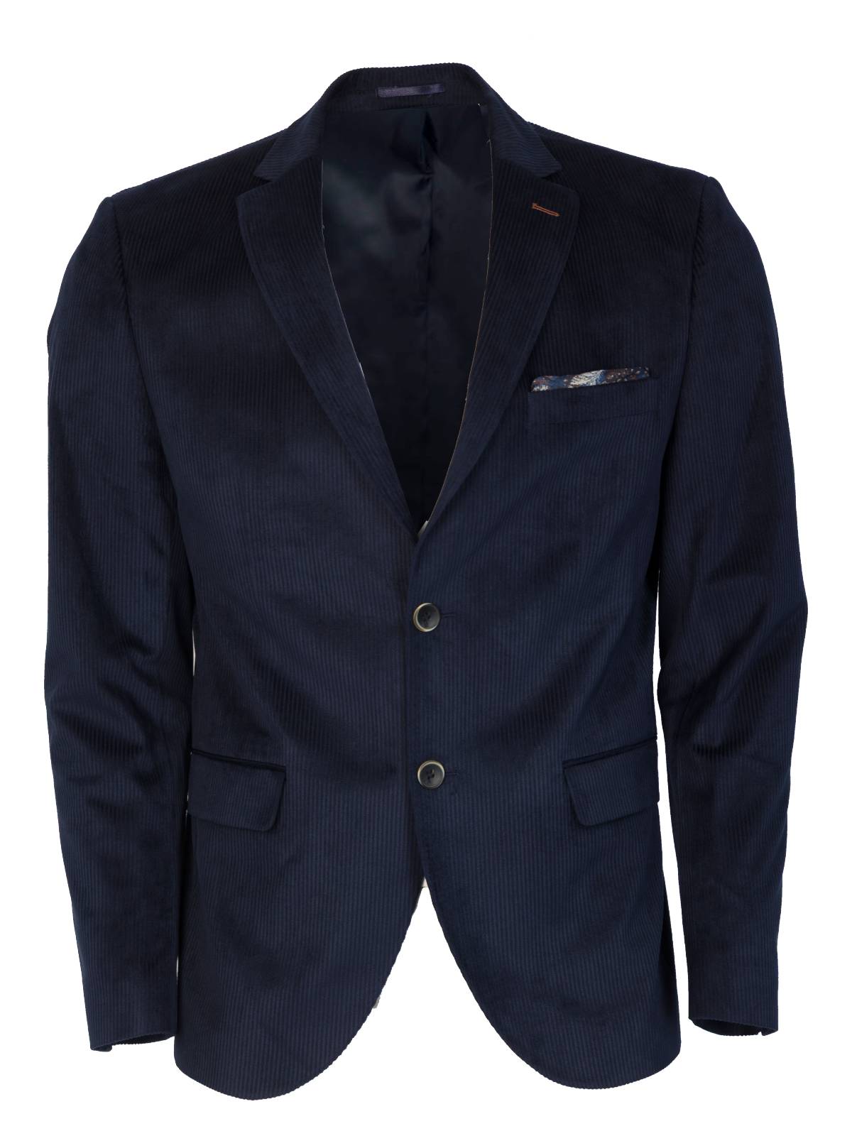 Мъжко сако тъмно синьо райе