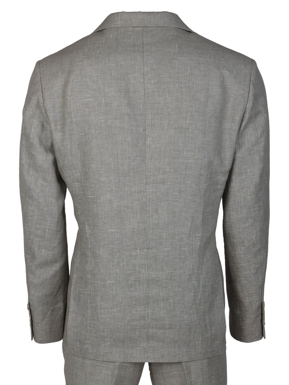 Сако лен в зелен меланж