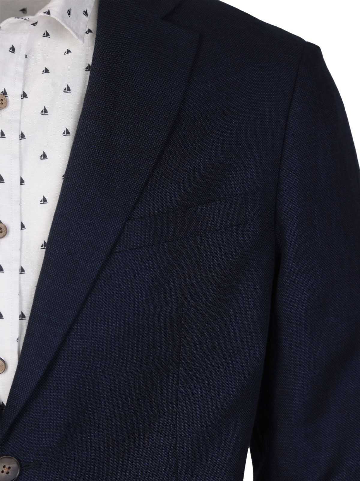 Ленено сако в тъмно синьо