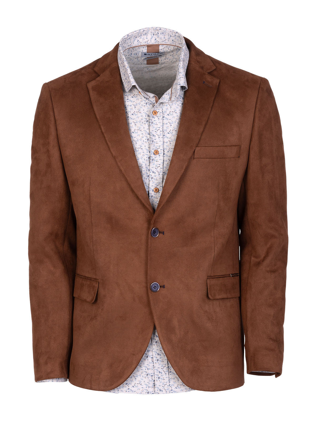 Мъжко сако в кафяв велур