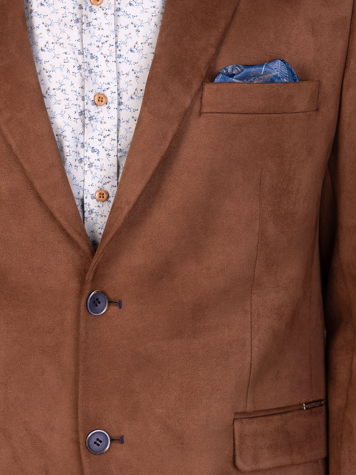 Мъжко сако в кафяв велур