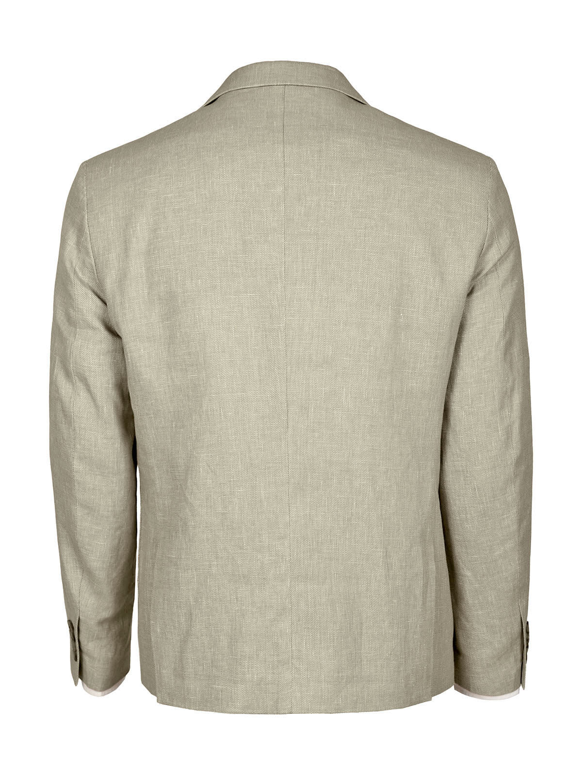 Зелено меланжирано ленено сако