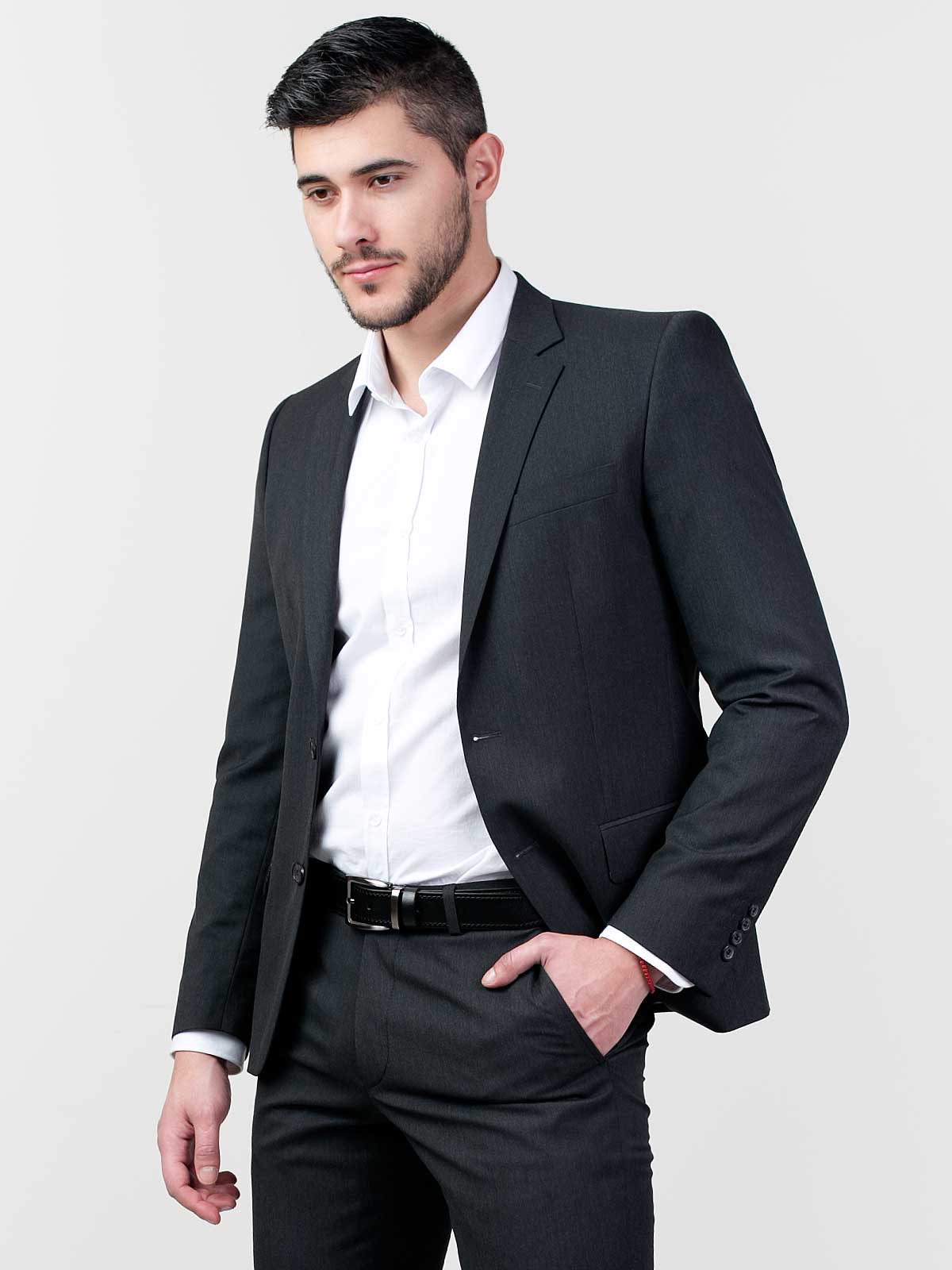 Мъжко сако в тъмен графит