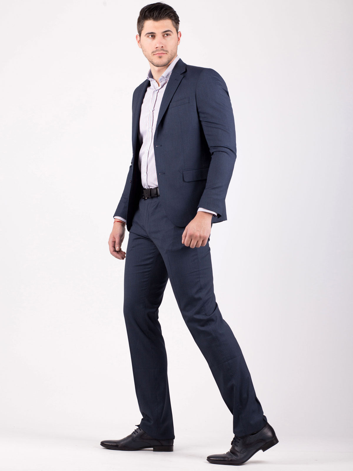 Сако Класик син клетка двое