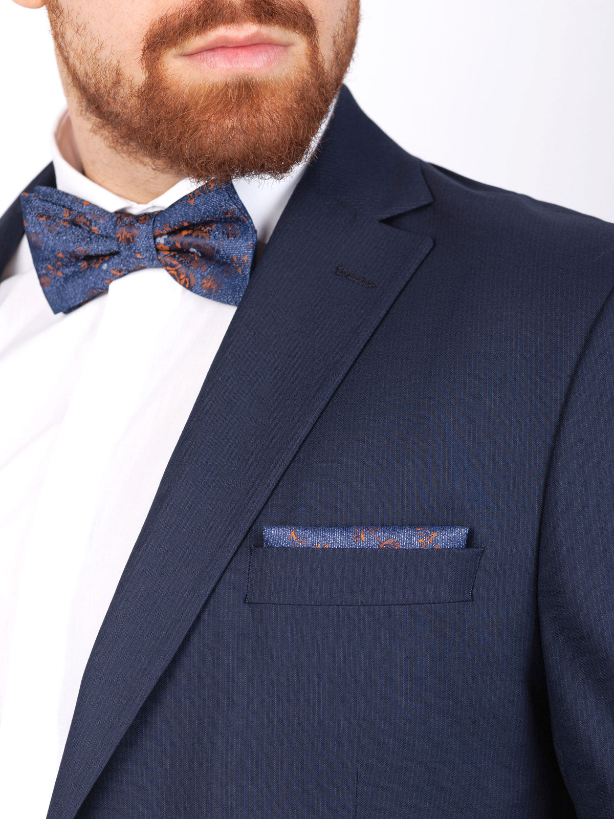 Сако в синьо ситно райе