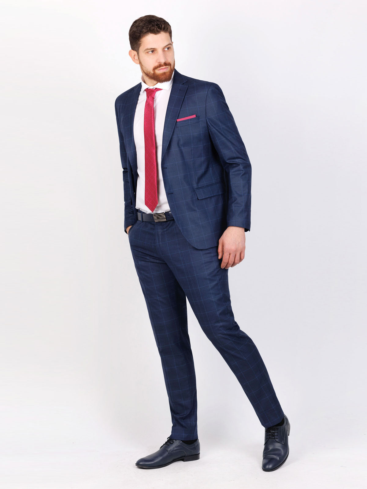 Мъжко сако каре в синьо