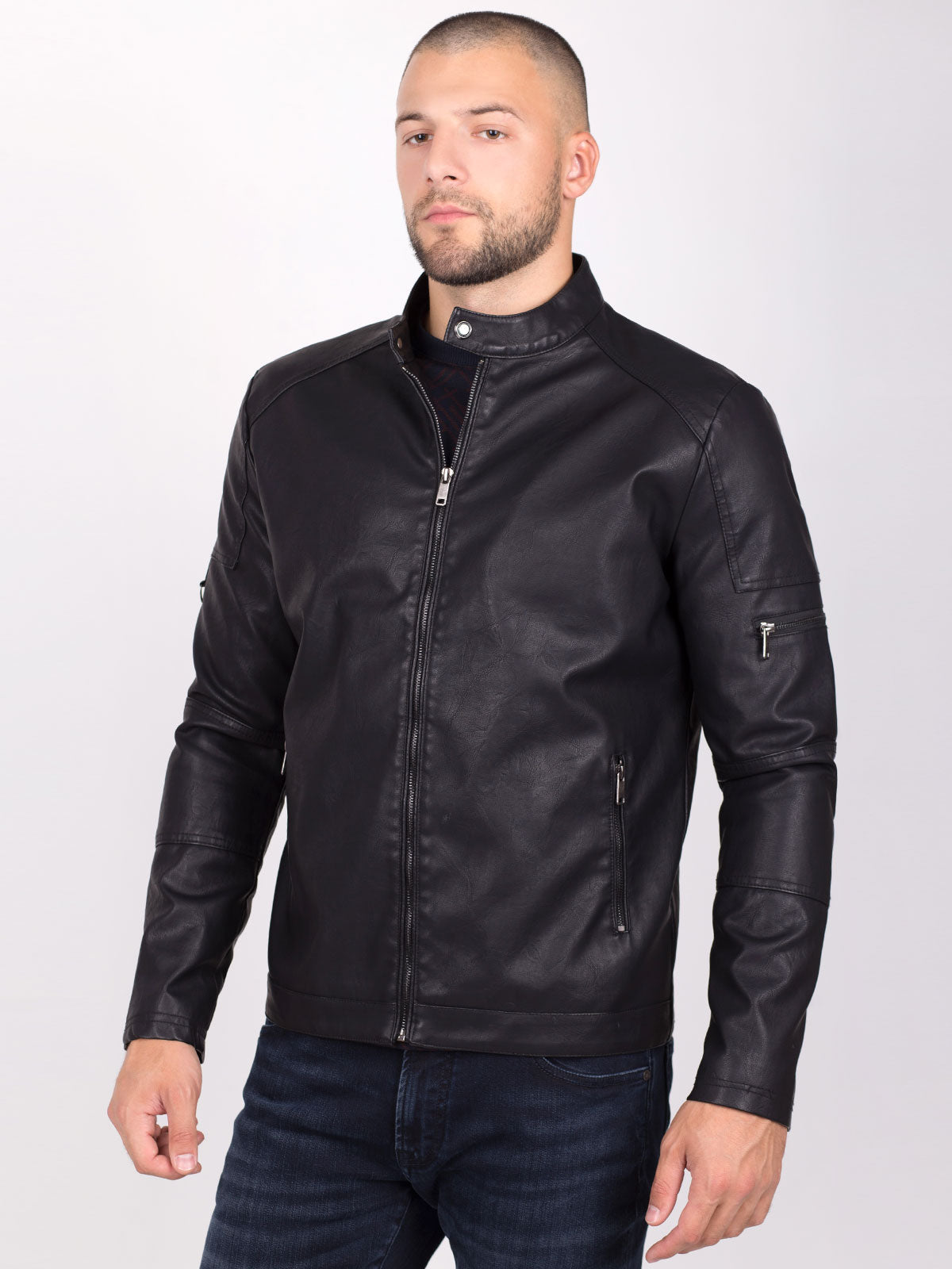 Men's Faux Leather Jacket