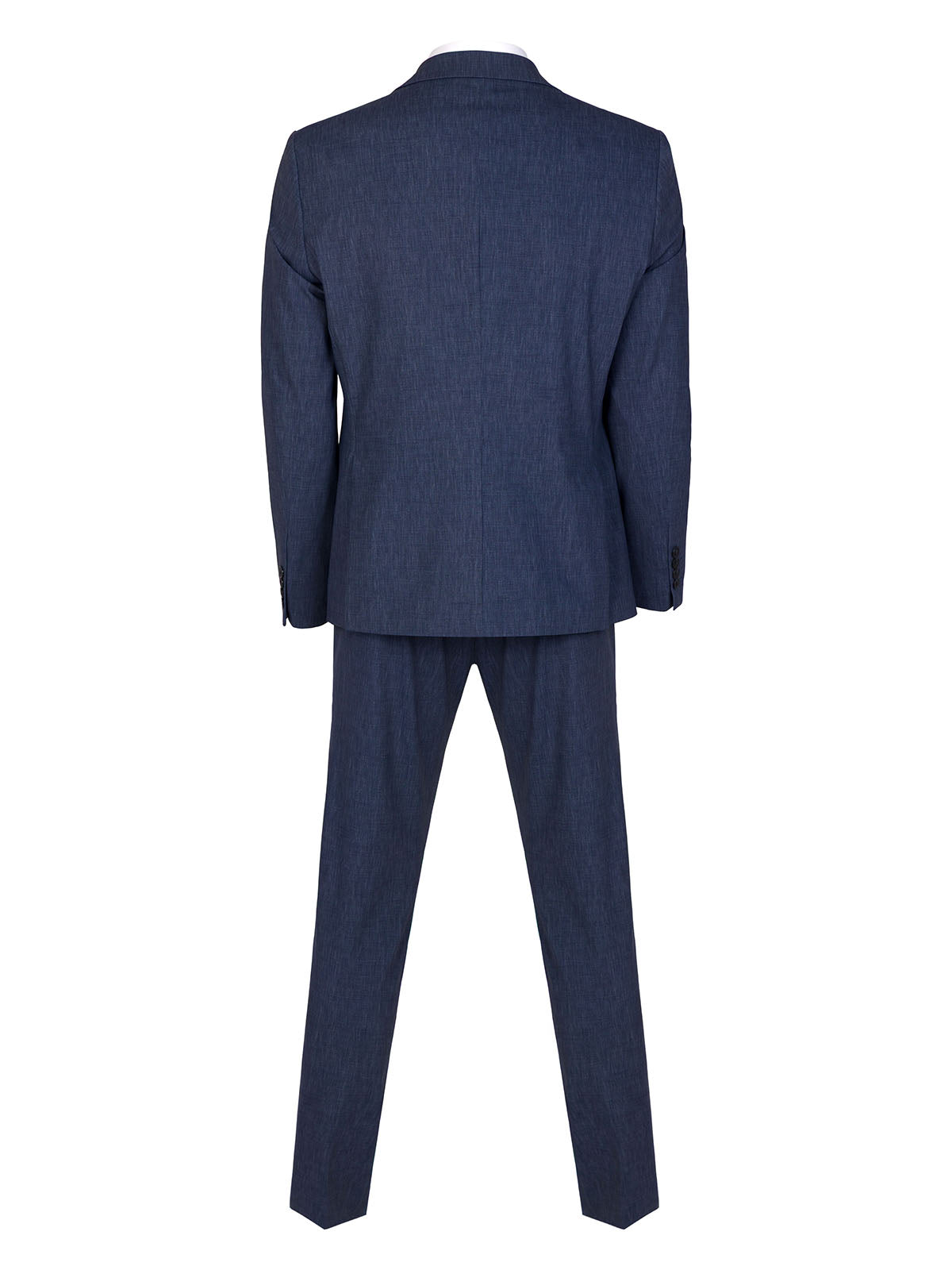 Класически костюм в тъмно син меланж